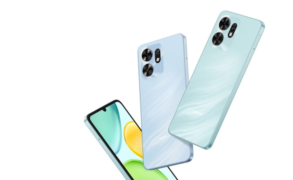 Tampilan Honor Play 60A yang mengusung desain kamera belakang minimalis dan layar berponi waterdrop.
