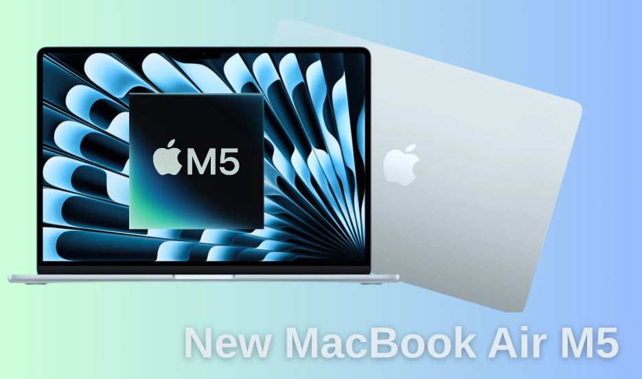 Ilustrasi MacBook Air M5 yang kabarnya dirilis 2026.