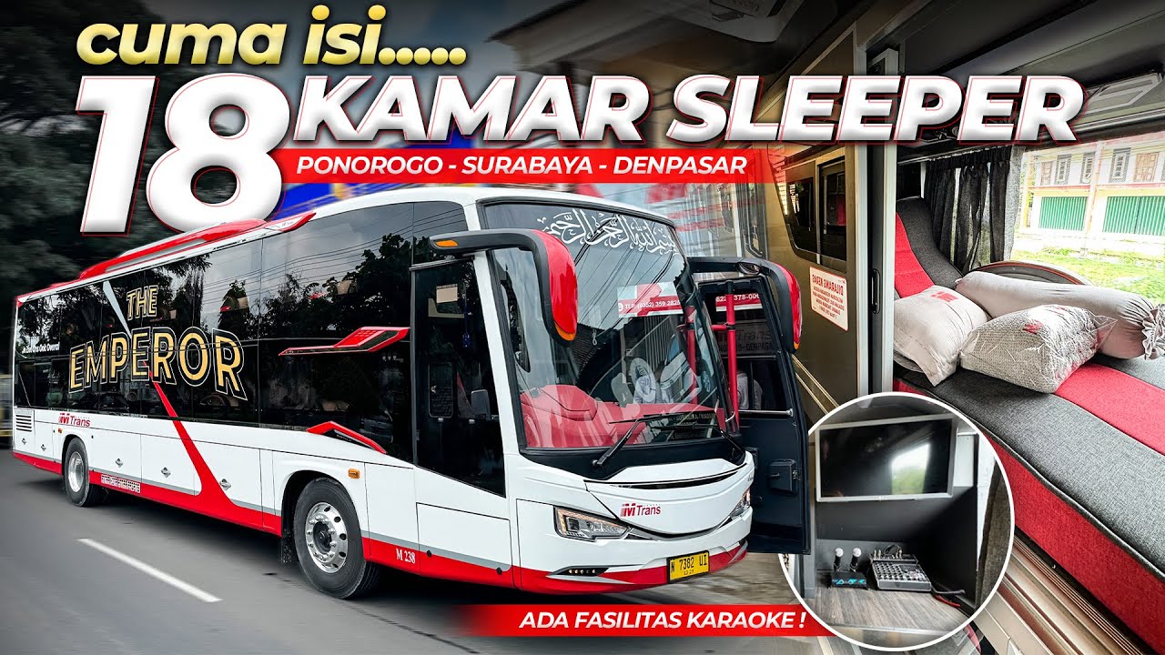 Interior kabin MTrans "The Emperor" yang mengusung konsep private sleeping pods.