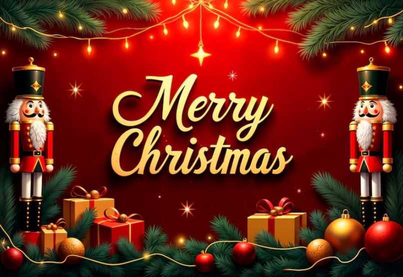 Ilustrasi ucapan Natal.