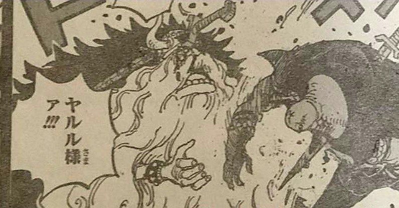 Harald menusukkan pedangnya ke kepala Jarul di cerita baca komik One Piece 1169 RAW.