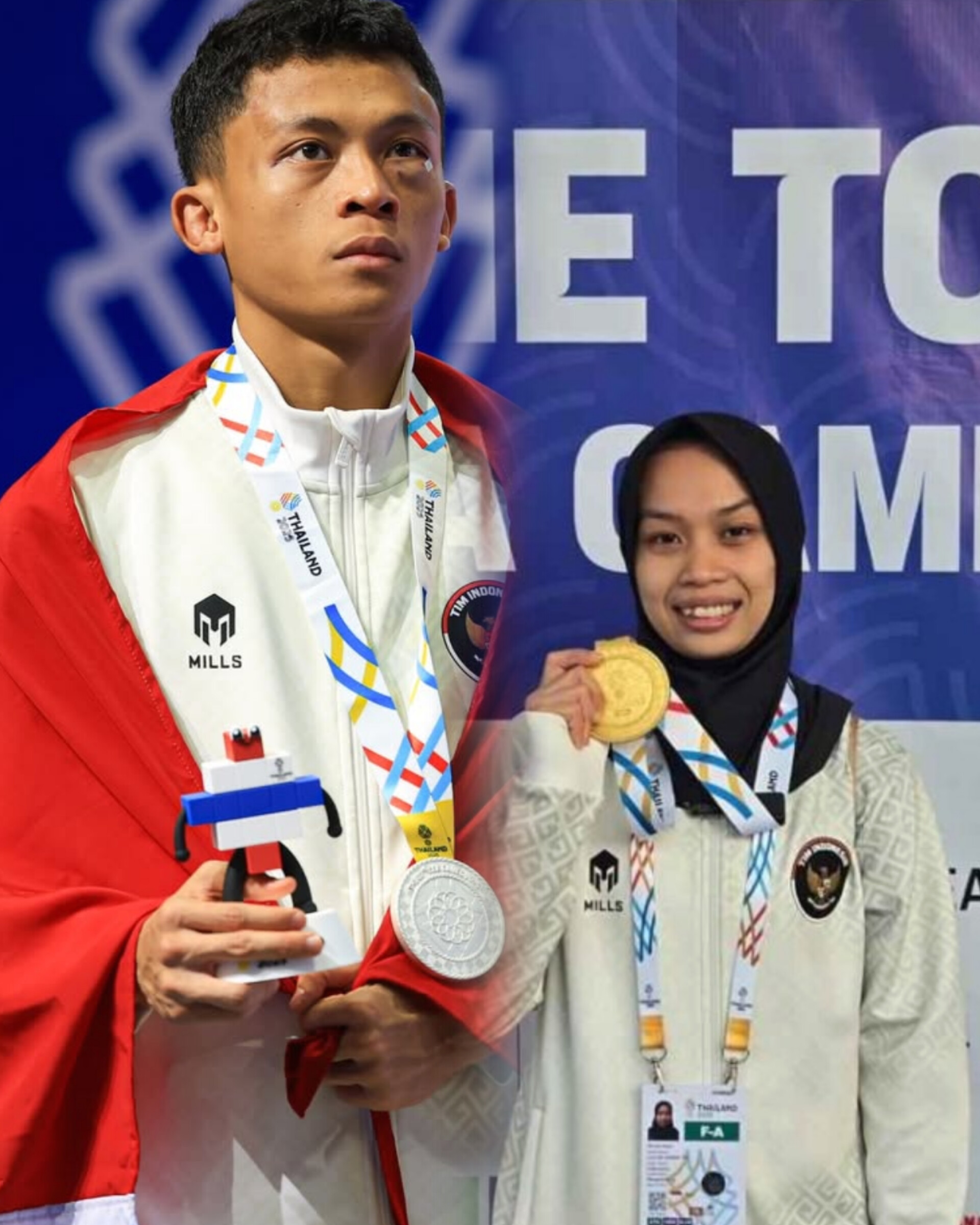 Luluk Diana Tri Wijayana dan Alifan Bagus Fernanda mengharumkan nama Pacitan setelah meraih medali emas dan perak di SEA Games 2025 Thailand.