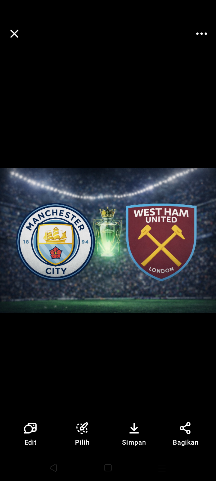 Laga Manchester City vs West Ham United dijadwalkan pada Sabtu 20 Desember 2025 pukul 22.00 WIB.