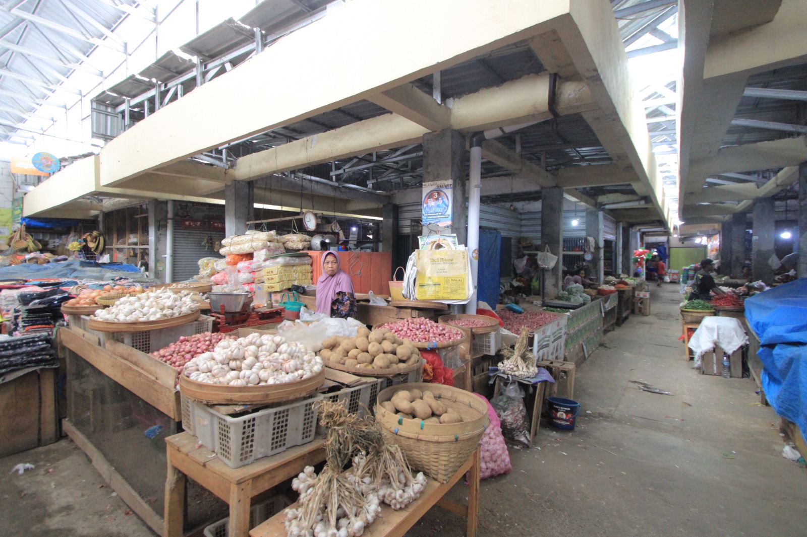 Pasar Sayur Magetan masuk tahap penyusunan DED. Proyek revitalisasi ini diproyeksikan menelan anggaran besar dari APBN. Aji Putra/Jawa Pos Radar Magetan