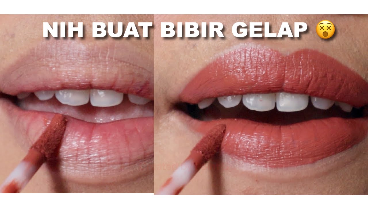 Ilustrasi lipstik Wardah untuk bibir gelap dengan shade hangat.