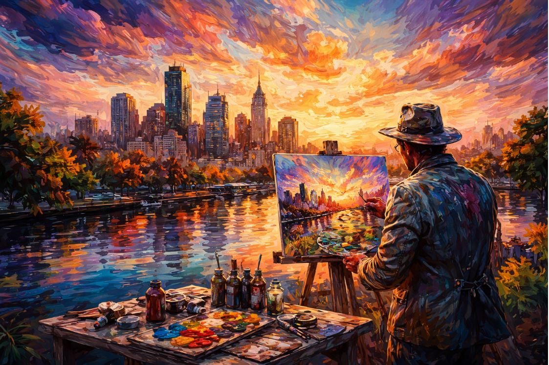 Gaya ekspresionis dalam format landscape ini dihasilkan dengan teknologi ChatGPT Images terbaru, menghadirkan warna berani, emosi kuat, dan detail presisi dalam satu bingkai kreatif.