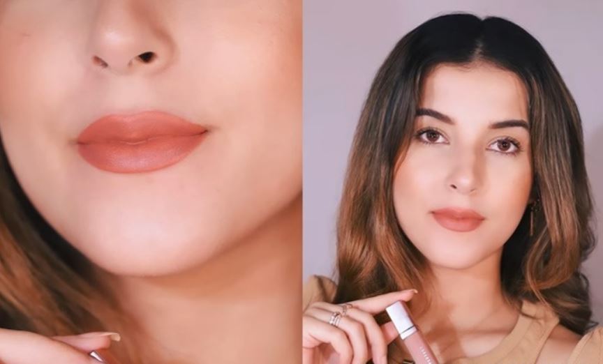 Ilustrasi lipstik matte Wardah nude untuk wanita usia 30-an tahun.