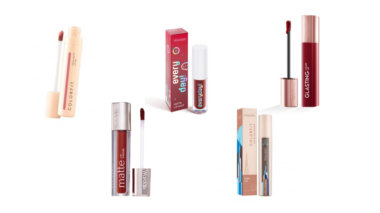 Ilustrasi lipstik Wardah matte dan glasting.
