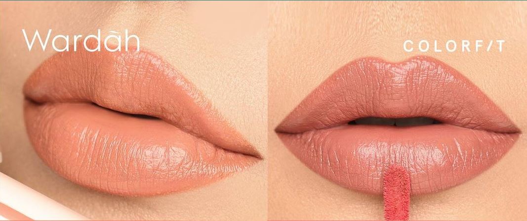 Ilustrasi warna lipstik Wardah untuk usia 30 tahun ke atas.