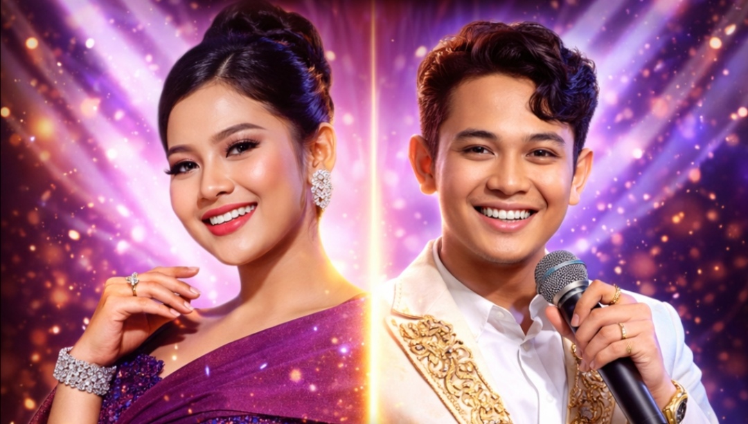Malam kemenangan Dangdut Academy 7 Indosiar mempetemukan Tasya dan Valen.