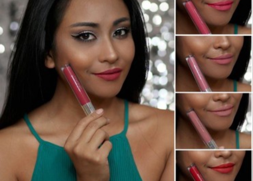 Ilustrasi warna lipstik Wardah untuk kulit gelap.