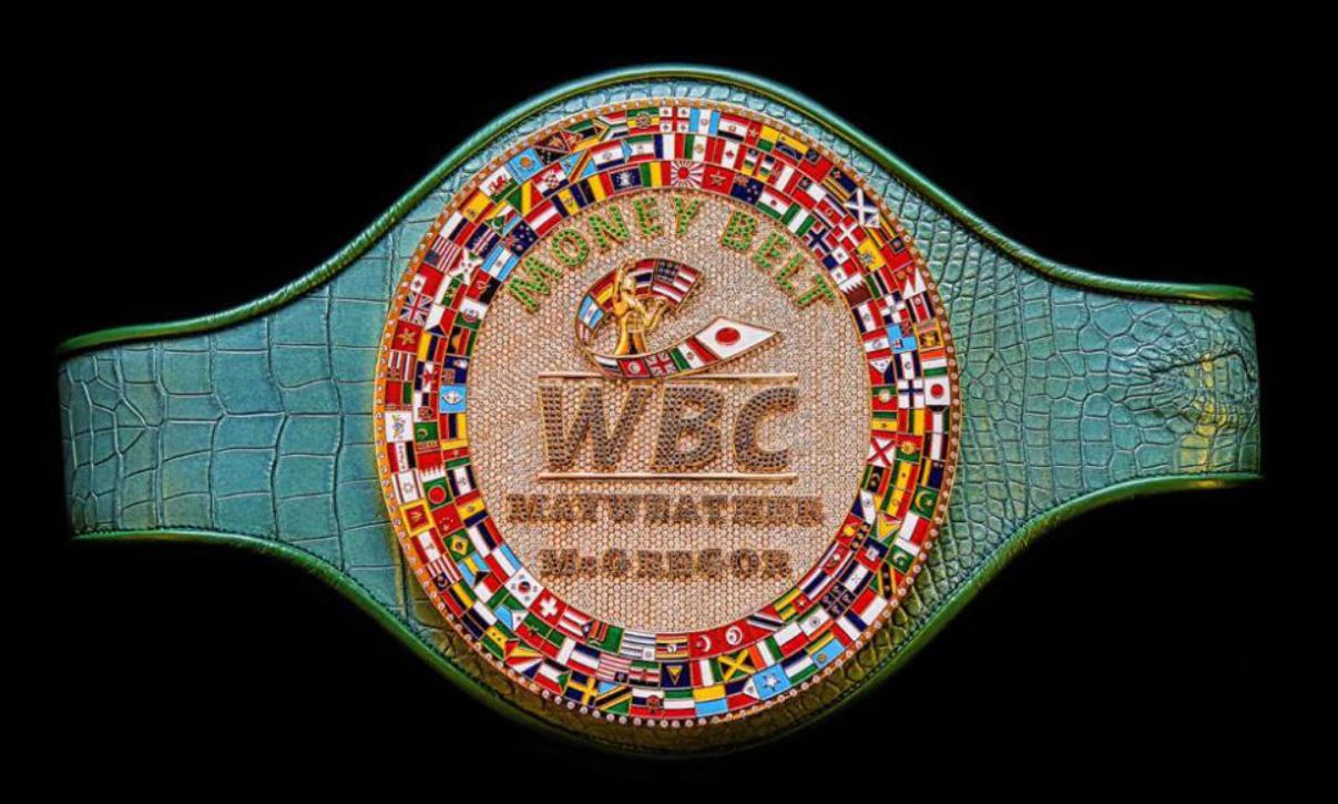 Ilustrasi sabuk juara tinju dunia WBC.