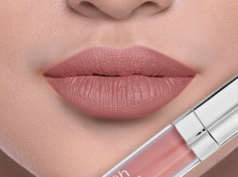 Ilustrasi lip cream Wardah warna nude.