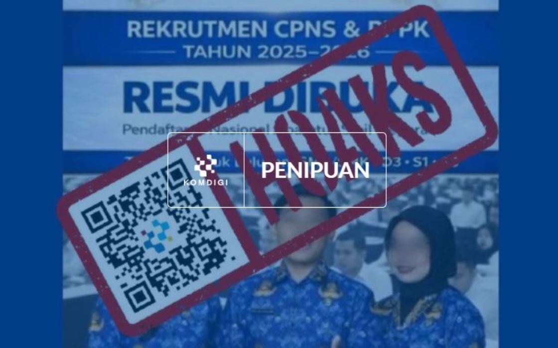 Hoaks penipuan link pembukaan pendaftaran seleksi CPNS 2026.