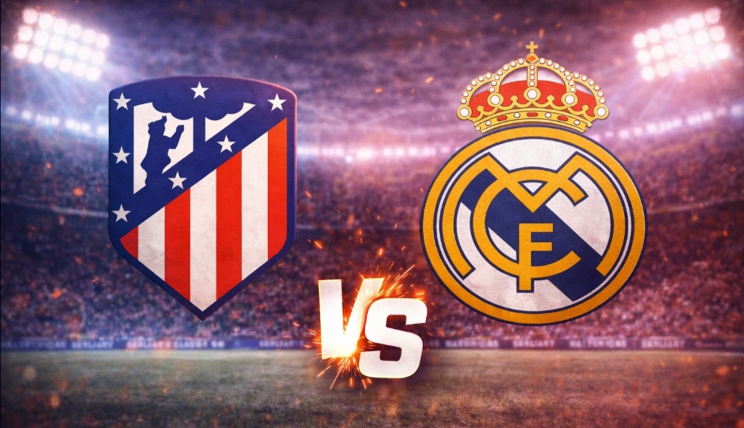 Laga Atletico Madrid vs Real Madrid dijadwalkan Jumat 9 Januari 2026 pukul 02.00 WIB.