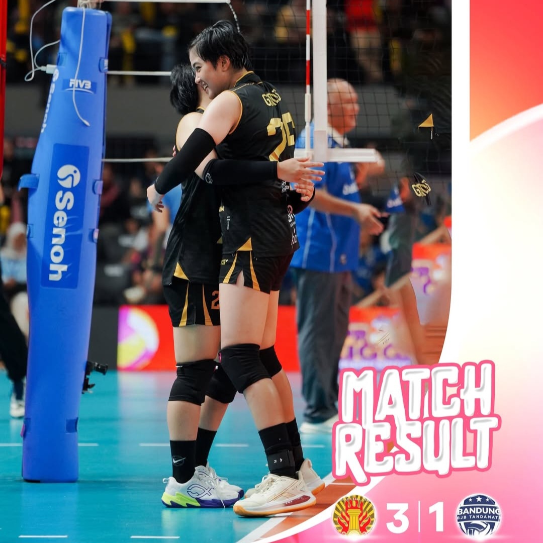 Jakarta Popsivo Polwan memimpin klasemen Proliga 2026 putri usai menang atas BJB Tandamata di seri Pontianak.