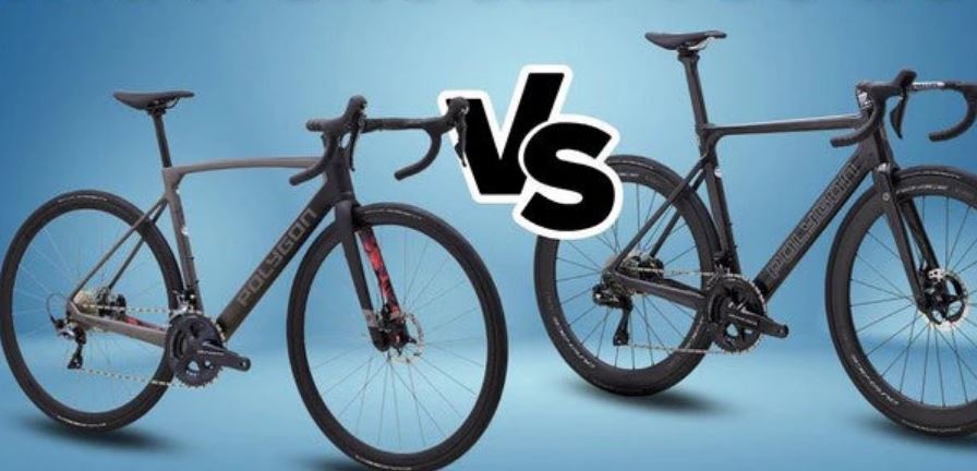 Ilustrasi perbandingan road bike Polygon Helios dan Strattos.