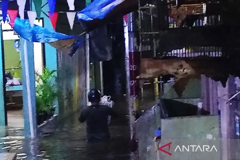 Salah satu titik yang masih tergenang.