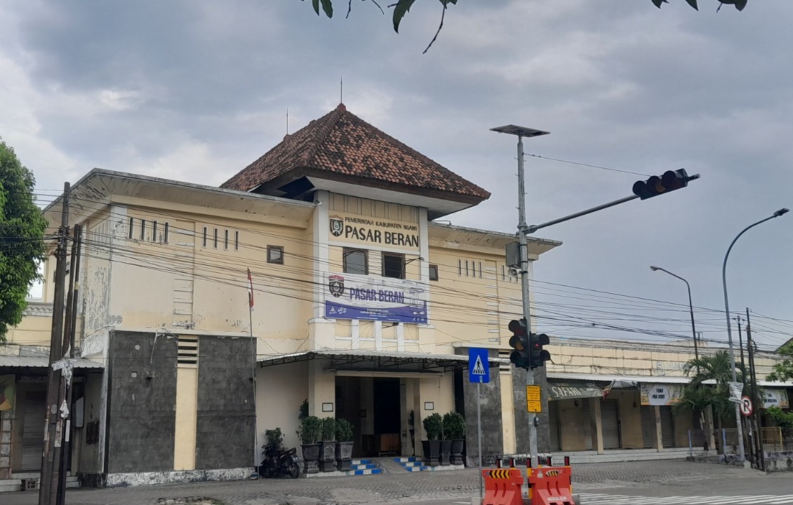 PENAMPAKAN PASAR BERAN: Pemkab Ngawi menempuh berbagai skema pendanaan agar revitalisasi Pasar Beran bisa segera direalisasikan dan kembali masuk Program Strategis Nasional (PSN). DOK RADAR NGAWI