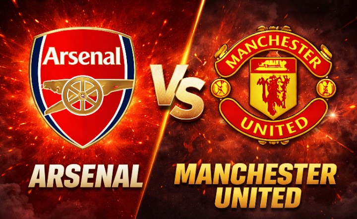Ini dia susunan pemain Arsenal vs Manchester United malam ini.