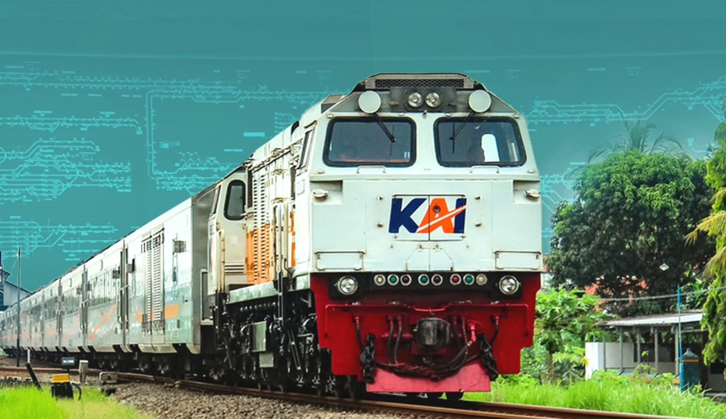 Ilustrasi kereta api.