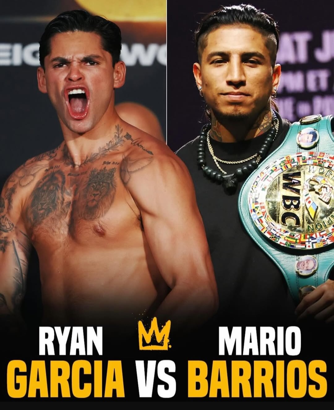 Ryan Garcia vs Mario Barrios digelar 21 Februari di Las Vegas, duel sarat gengsi perebutan supremasi WBC.
