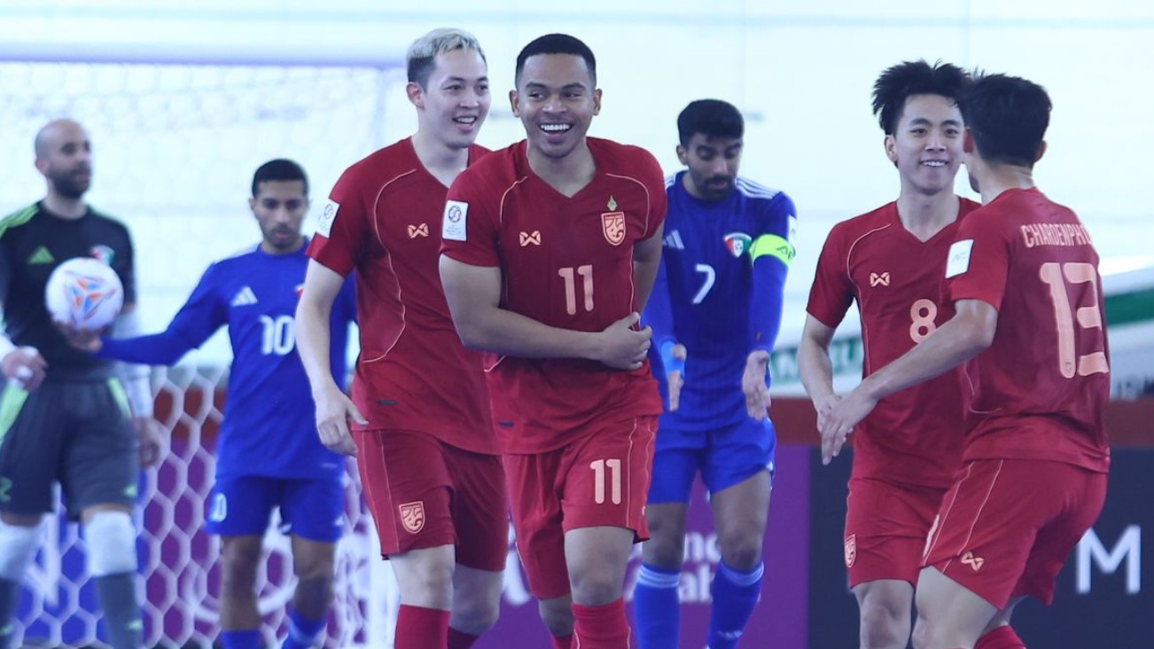 Timnas Thailand saat menghadapi Kuwait di Piala Asia Futsal 2026.