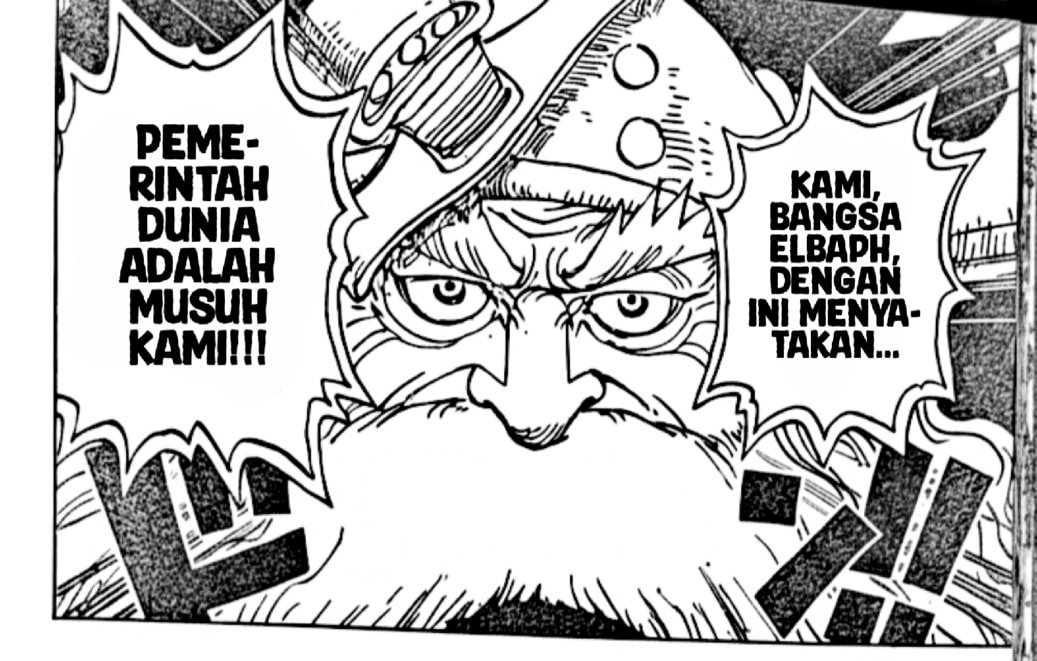 Pernyataan Jarul di cerita baca komik One Piece 1172.