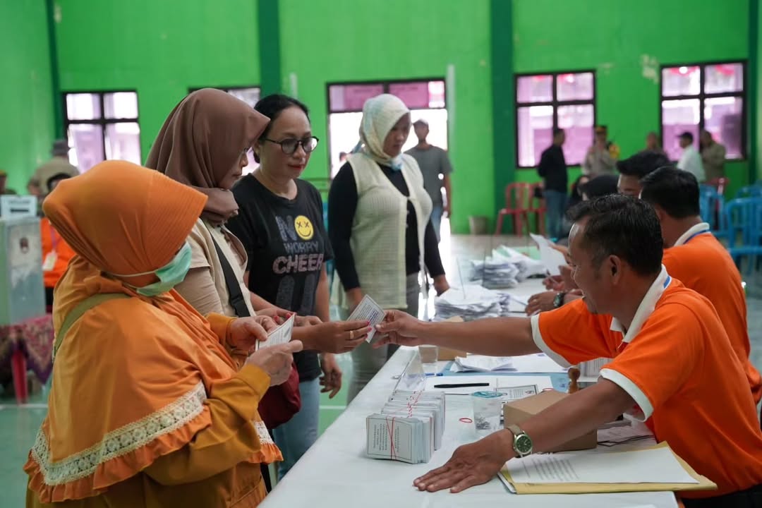 PEMUNGUTAN SUARA: Pelaksanaan pilkades Di Desa Arjowinangun, Pacitan, beberapa waktu lalu.