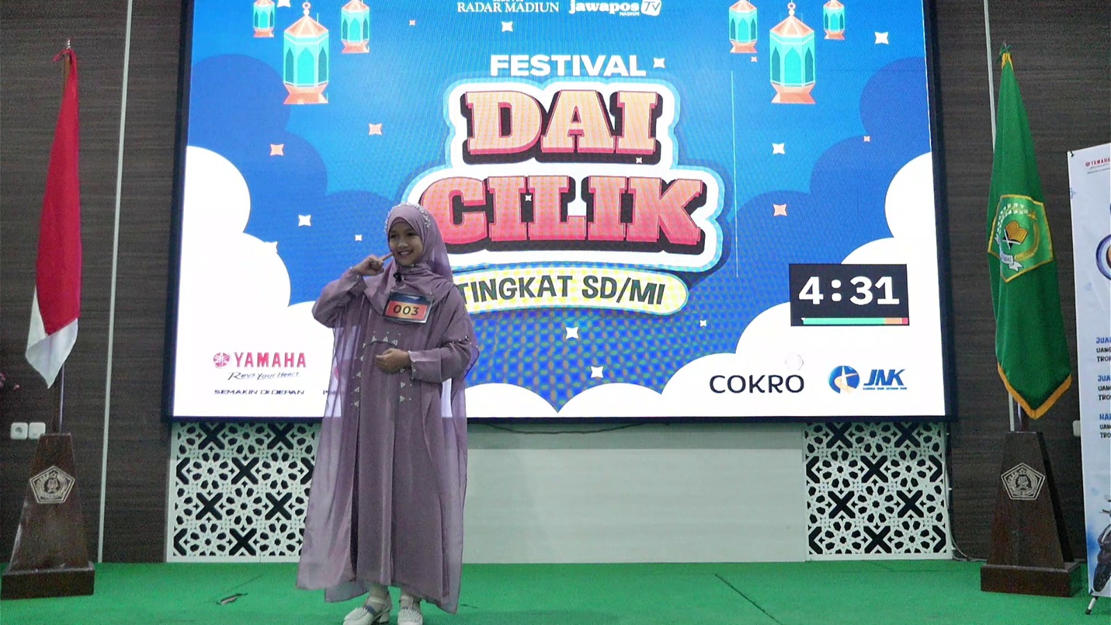 Annafia Katreisya Al Azhi, peserta dari MI Muhammadiyah 3 Ngunut
