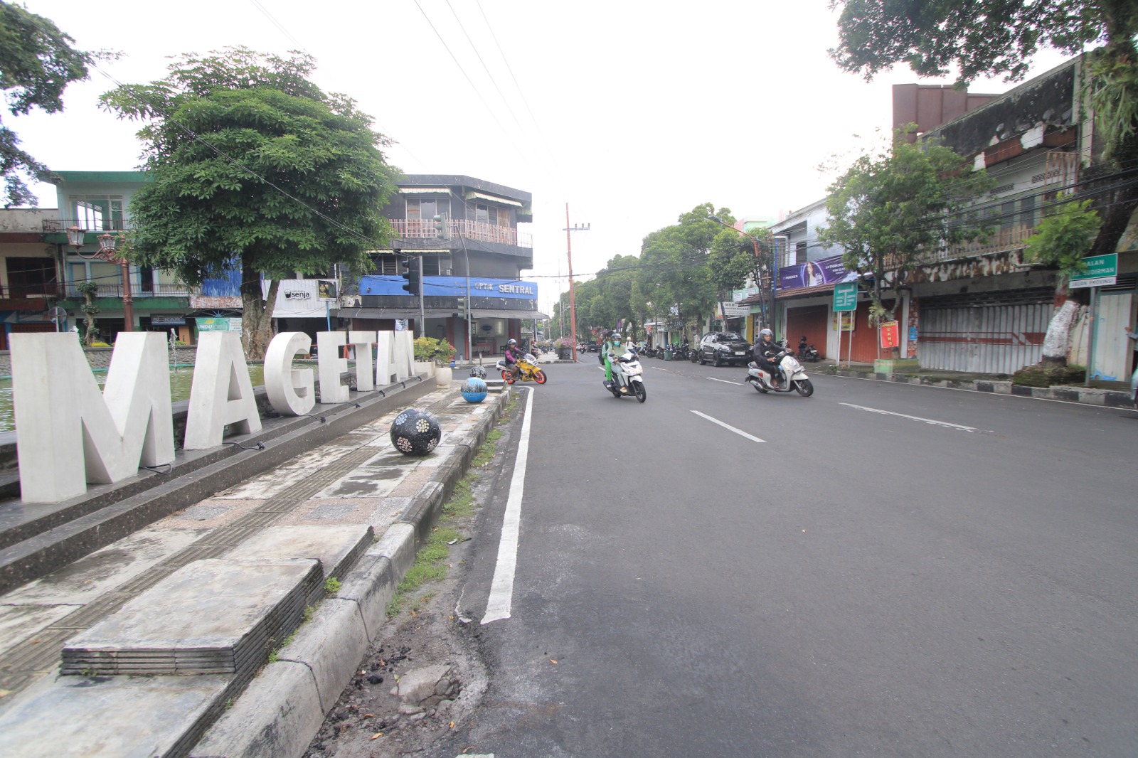 Pemkab Magetan masih menunggu persetujuan Dishub Jatim terkait rencana pengembalian arus lalu lintas dua poros jalan utama di wilayah kota. AJI PUTRA/RADAR MAGETAN