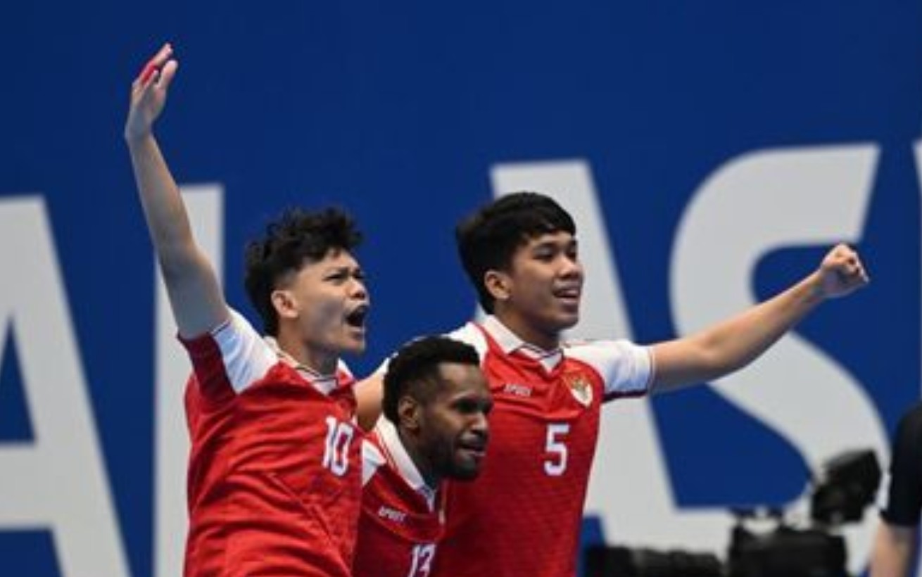 Timnas Indonesia saat di final Piala Asia Futsal 2026.