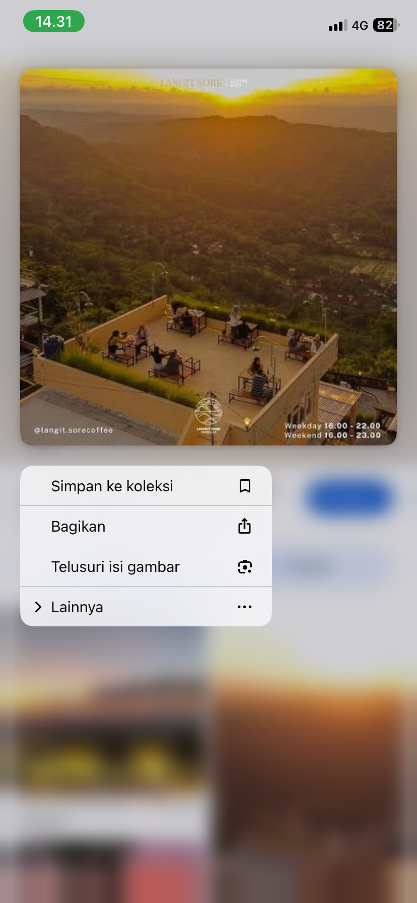 Langit sore coffe by Instagram