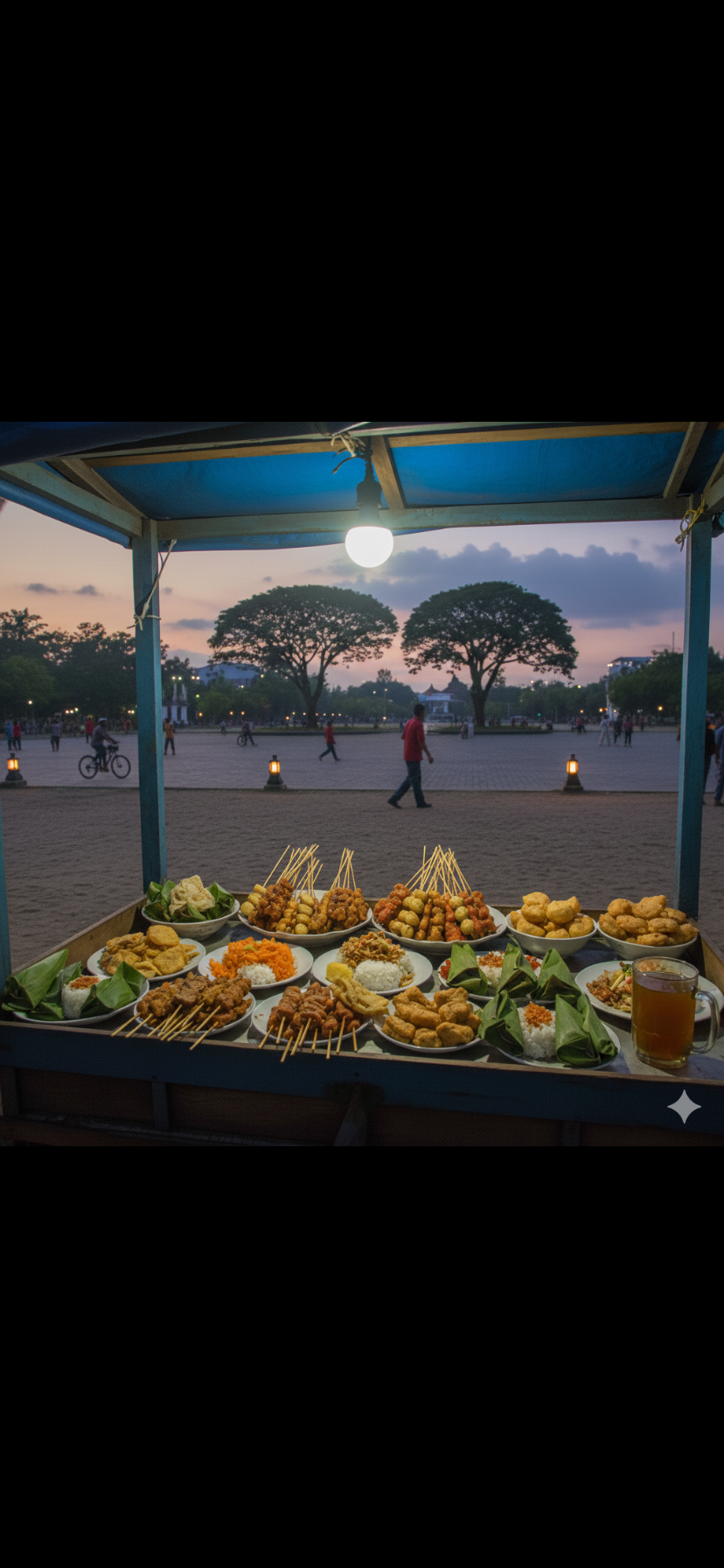 Ilustrasi angkringan alun alun kidul Yogyakarta