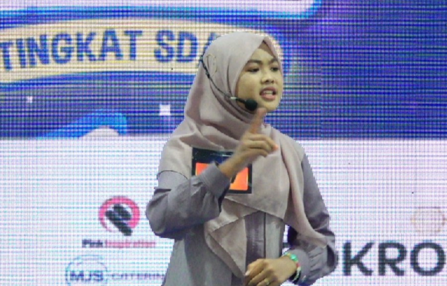 Novtacinta Naura Hasna, finalis Festival Dai Cilik 2026 dari MIN 7 Ponorogo.
