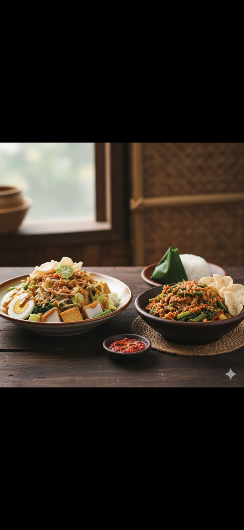 Ilustrasi Gado gado Dan pecel