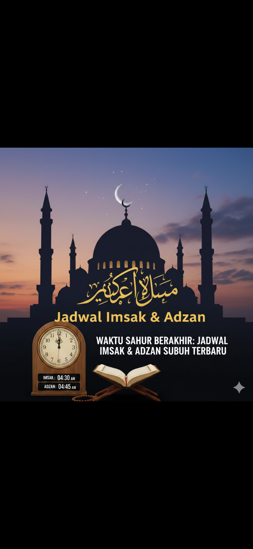 Jadwal imsak Dan adzan