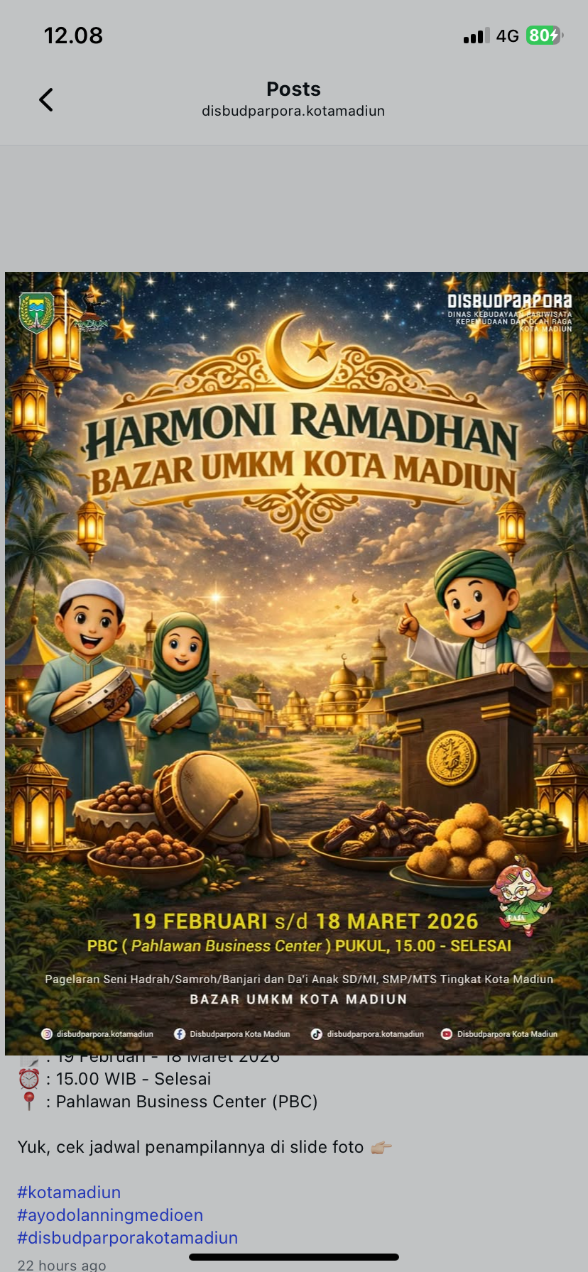 Poster bazar umkm by instagram disbudparpora.kotamadiun