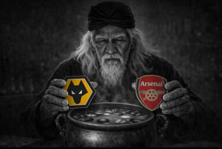 Mbah Sakat serius meramalkan hasil laga Wolverhampton vs Arsenal.