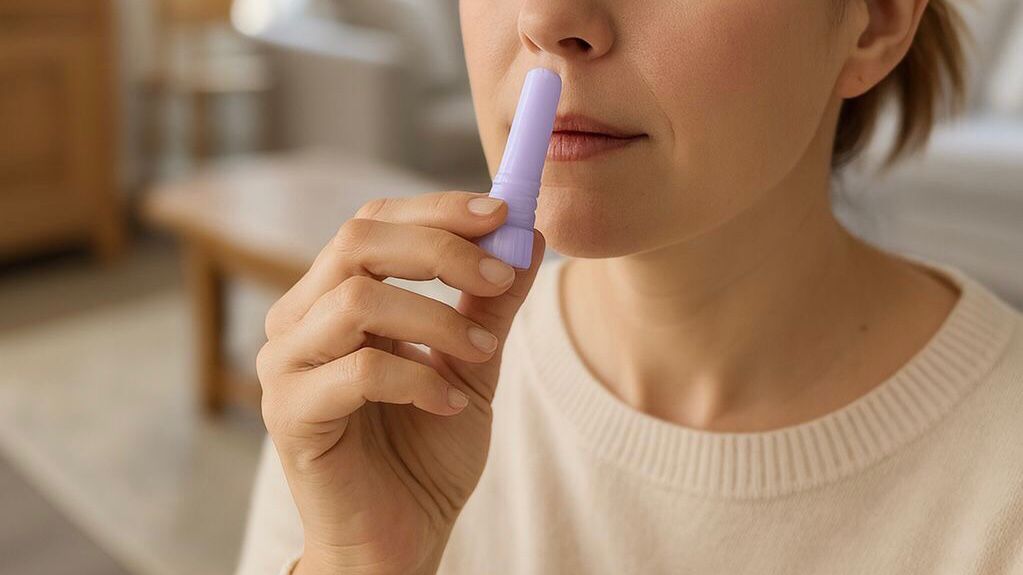Ilustrasi Penggunaan Inhaler Aroma Therapy (Pinterest.com/Laki Naturals)