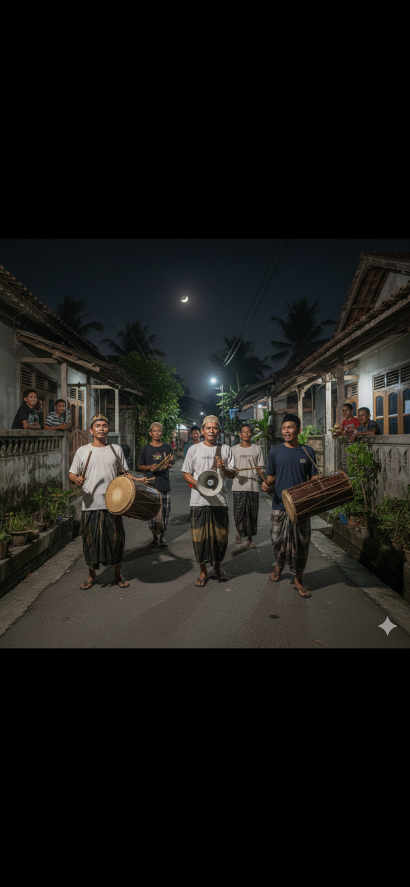 Ilustrasi Tradisi patroli sahur