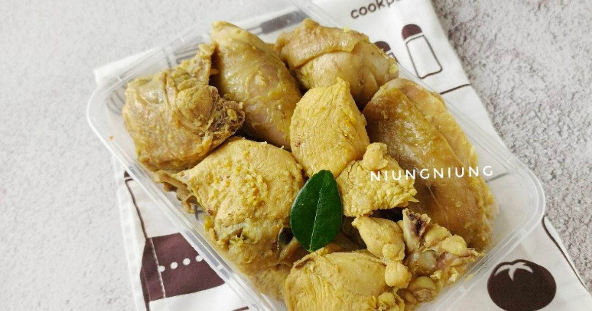 Ilustrasi meal prep ayam ungkep.