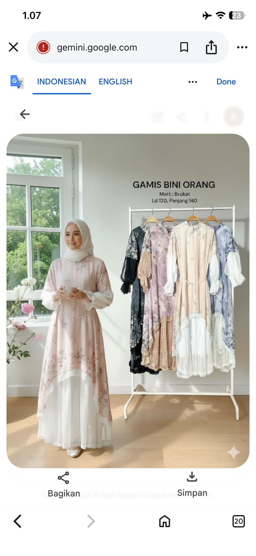 Ilustrasi gamis bini orang