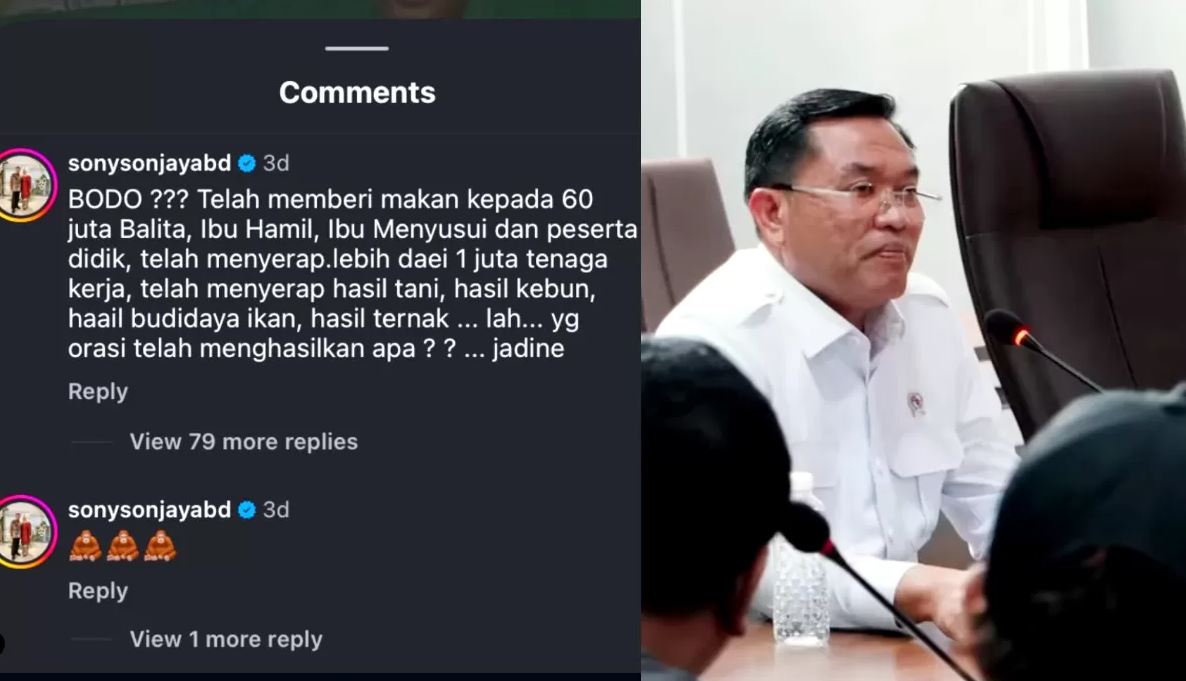 Komentar Wakil Kepala BGN Sony Sonjaya di Instagram menuai kontroversi.