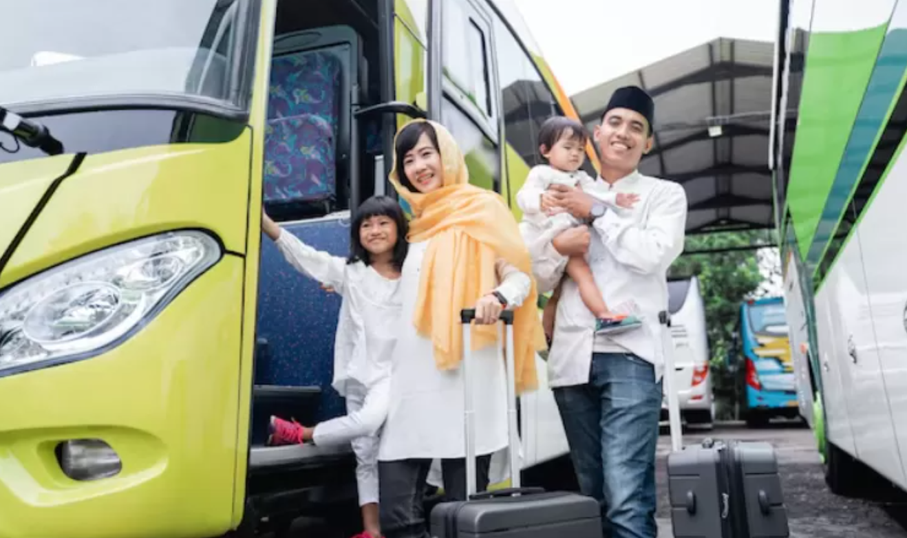 Ilustrasi mudik Lebaran.