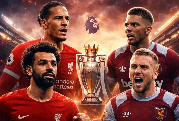 Susunan pemain resmi laga Liverpool vs West Ham United.