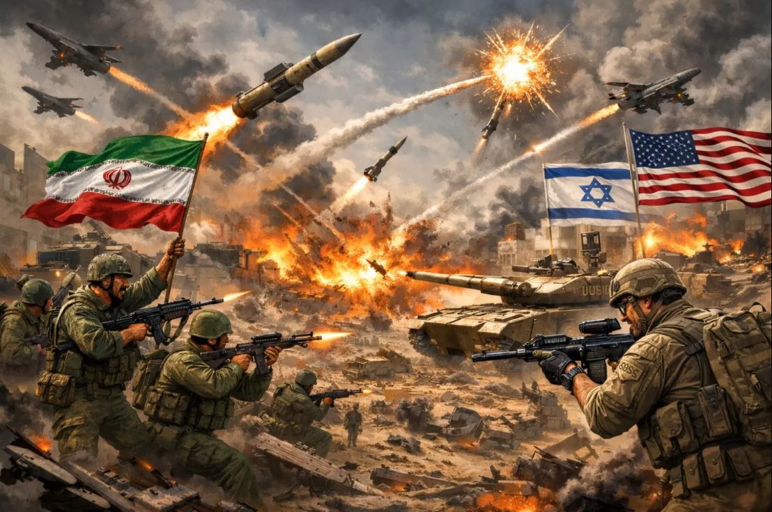 Ilustrasi Konflik antara Iran dengan Israel dan AS.