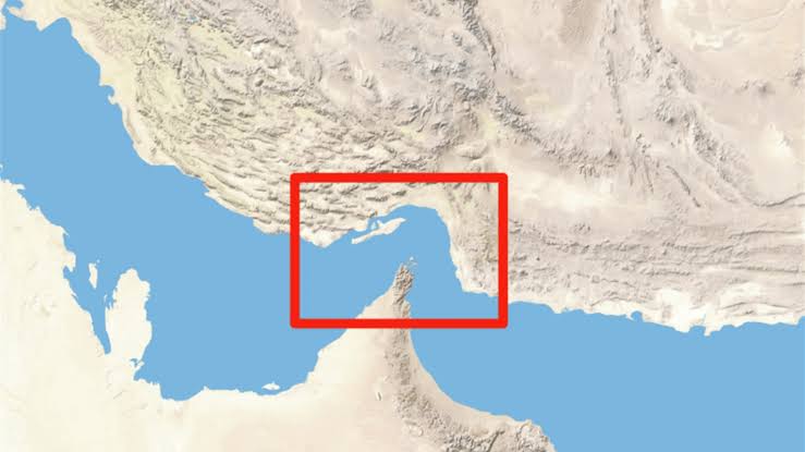 Ilustrasi peta selat hormuz
