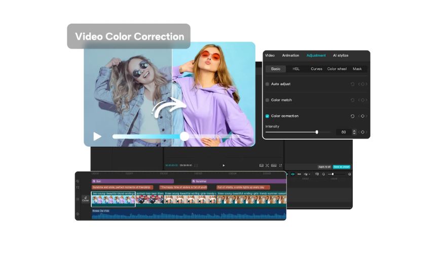 Ilustrasi: Video Color Correction Capcut.