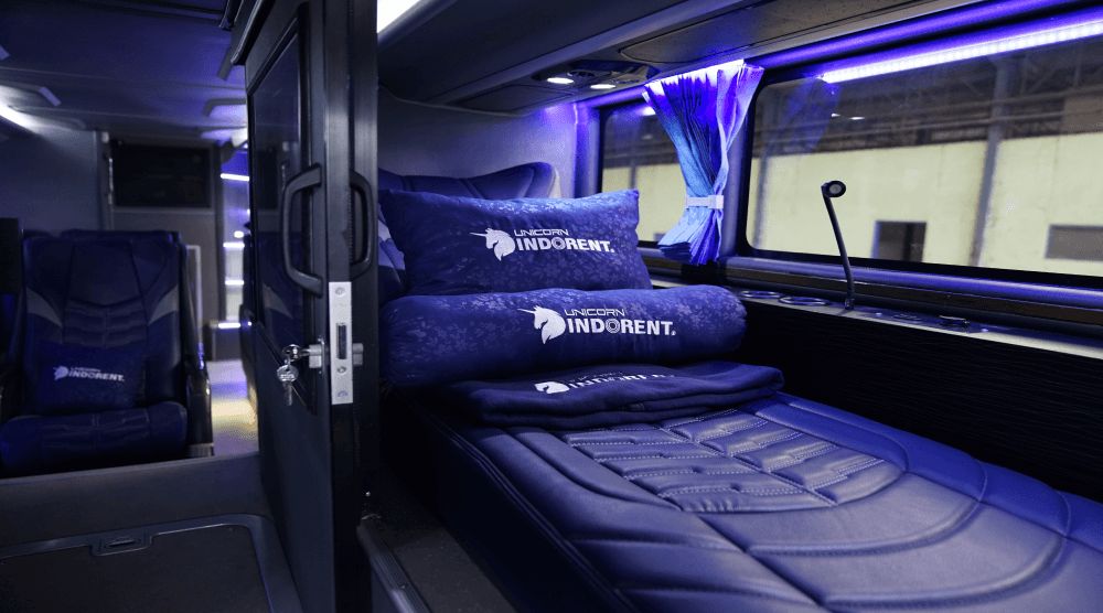 Ilustrasi Interior Sleeper Bus Unicorn Indorent